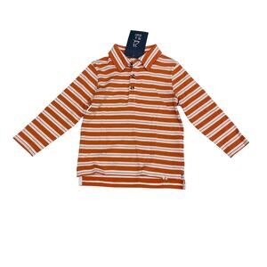 NWT Me & Henry 9/10Y Pumpkin Stripe Midway Polo